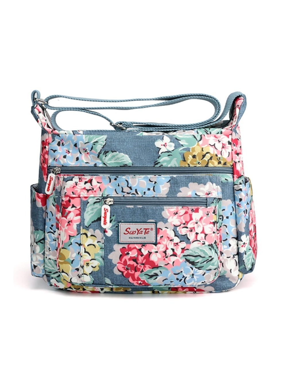 Floral Crossbody Bag in Blue